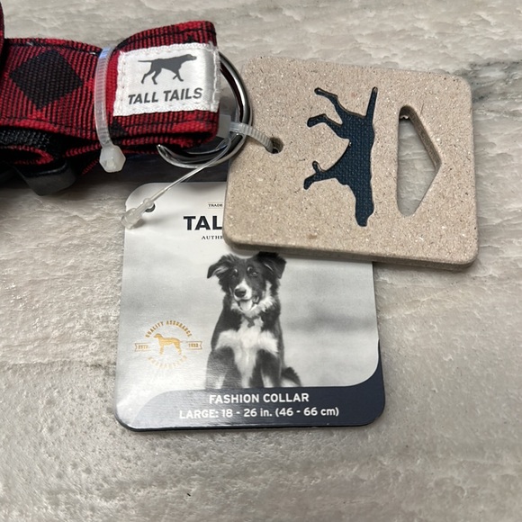 Buffalo plaid bow tie dog collar - new with tags - Picture 4 of 5